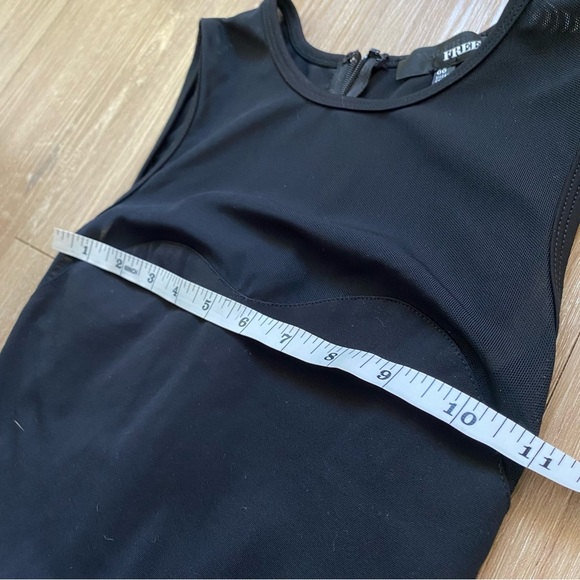 Wilfred Free Mesh Sheer Sweetheart Neck Tank Bodycon Dress Black Size 00 - Picture 8 of 10